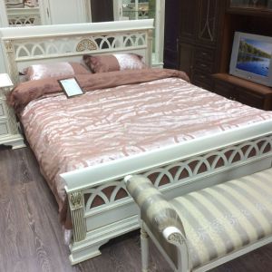 Кровать 160*200 с изножьем Спальня Puccini белая PL70