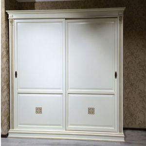Шкаф 2-х дверный купе спальня Пуччини Puccini белая PL70